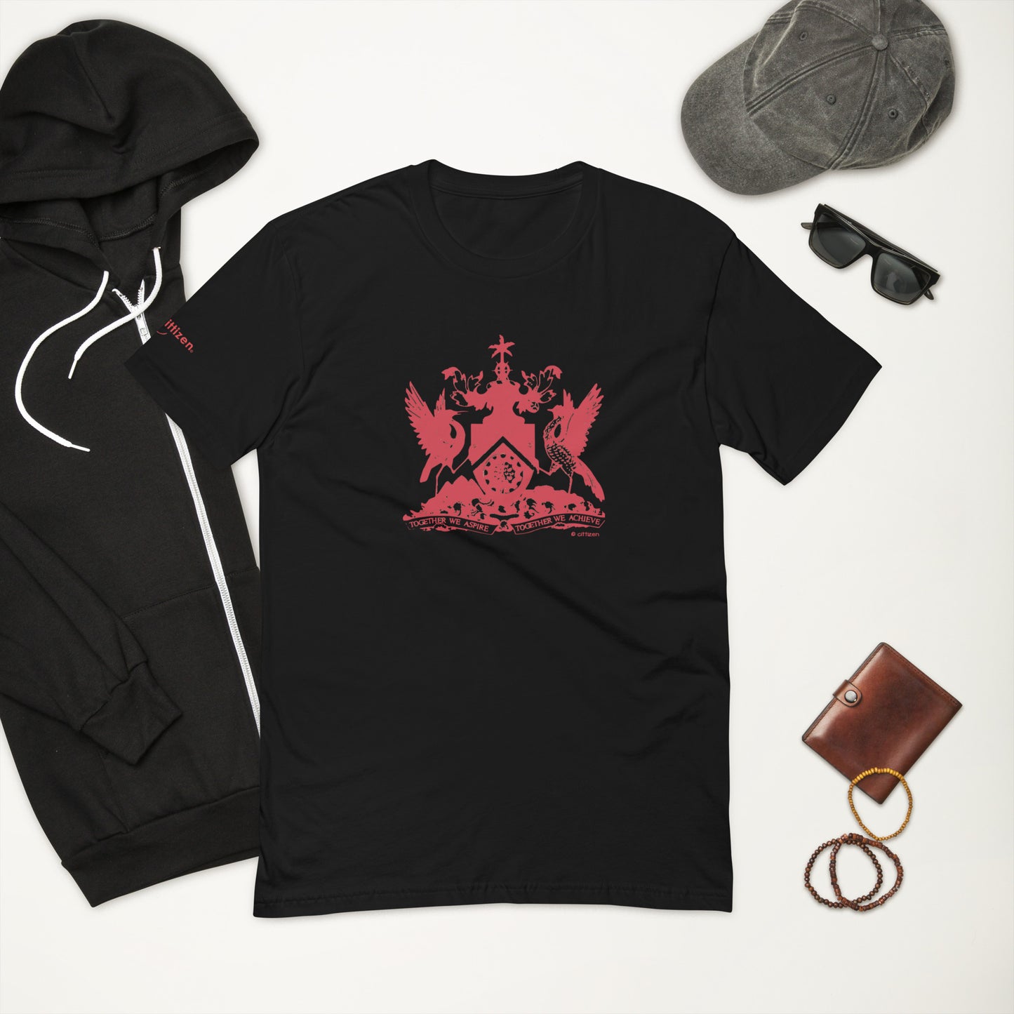 Coat of Arms front, black tee