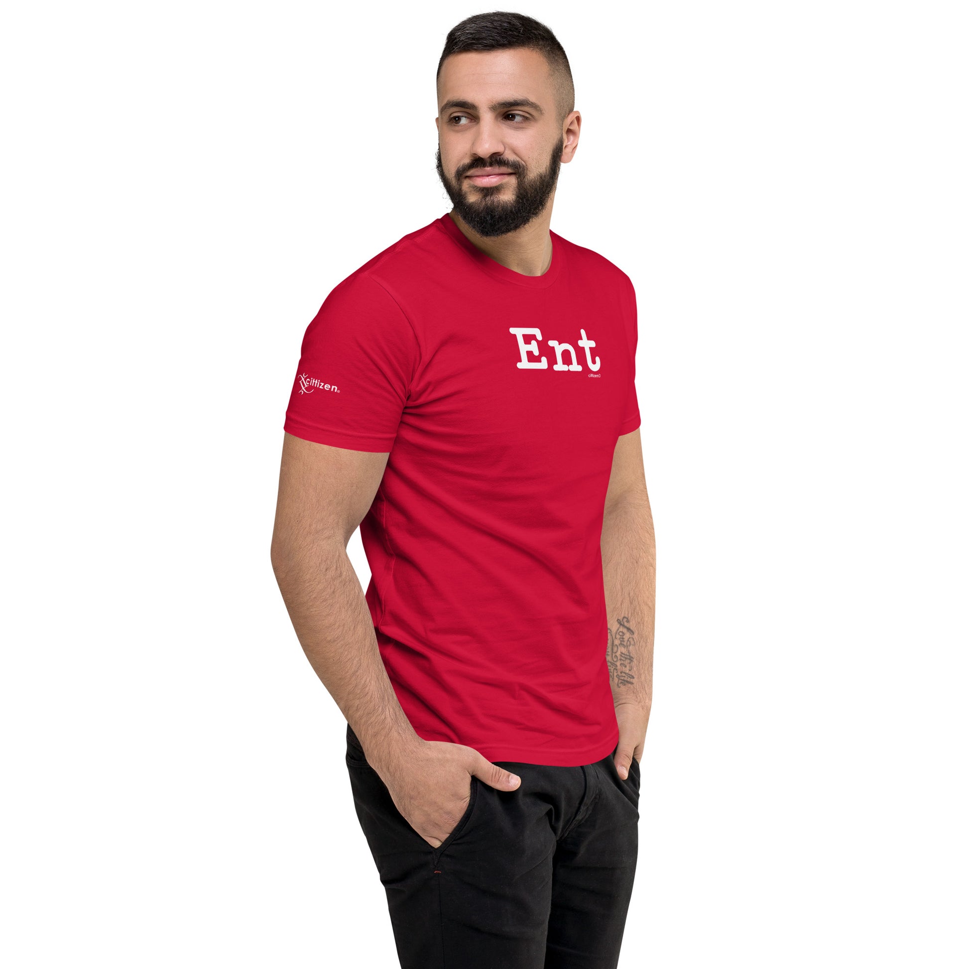 Ent Tee red front and side